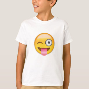 Gezicht met eend tong en oogoogoogji t-shirt