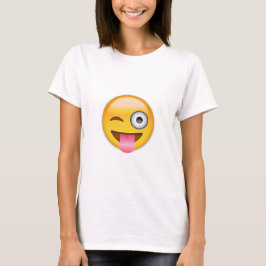 Gezicht met eend tong en oogoogoogji t-shirt