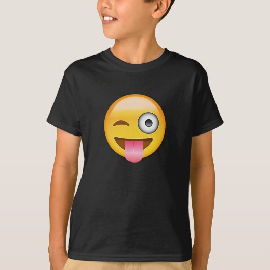Gezicht met eend tong en oogoogoogji t-shirt (Voorkant)