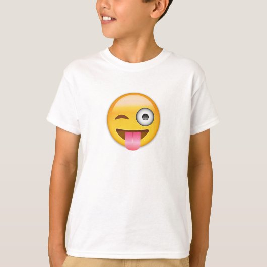 Gezicht met eend tong en oogoogoogji t-shirt (Voorkant)
