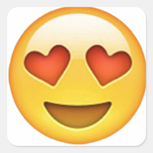Gezicht met hartvormige ogen emoji sticker