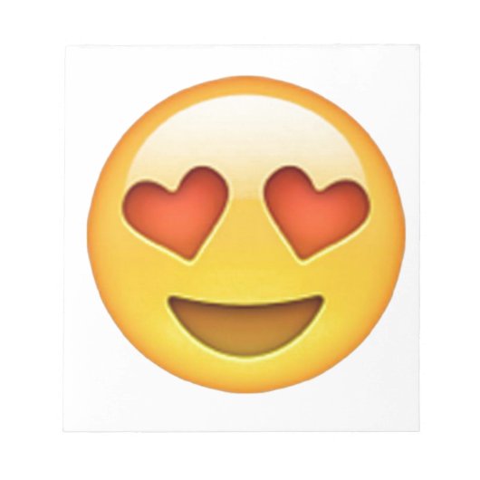 Gezicht met hartvormige ogen emoji sticker notitieblok (Voorkant)