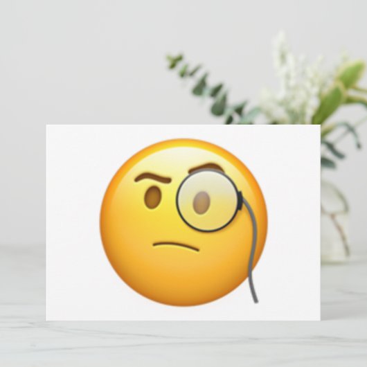 Gezicht met monocle - Emoji (Staand voorkant)