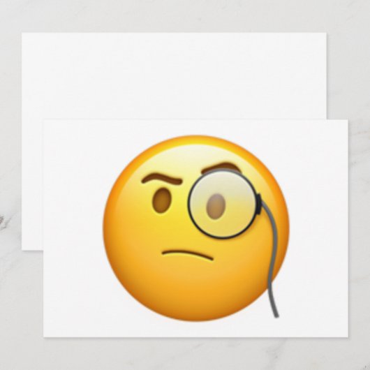 Gezicht met monocle - Emoji (Voorkant / Achterkant)