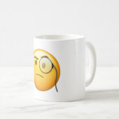 Gezicht met monocle - Emoji Koffiemok (Voorkant rechts)