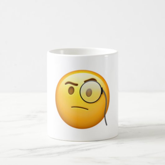 Gezicht met monocle - Emoji Koffiemok (Center)