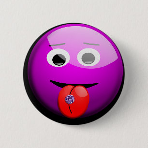 Gezicht met Pierced Tongue Button