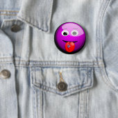 Gezicht met Pierced Tongue Button (In situ)