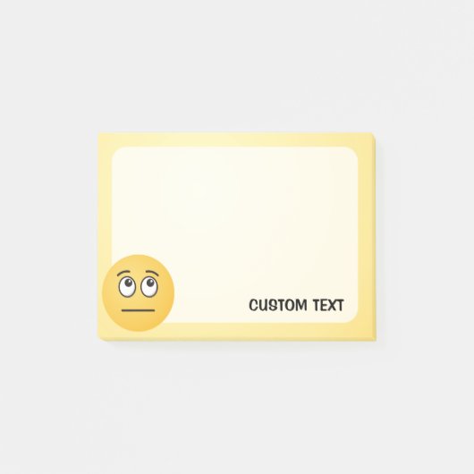 Gezicht met rollende ogen post-it® notes (Voorkant)