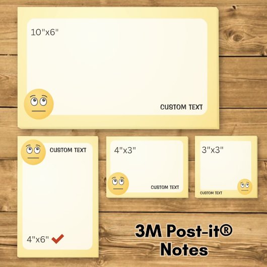 Gezicht met rollende ogen post-it® notes