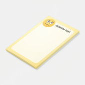 Gezicht met rollende ogen post-it® notes (Schuin)