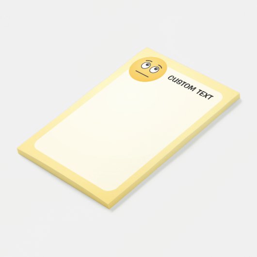 Gezicht met rollende ogen post-it® notes (Schuin)