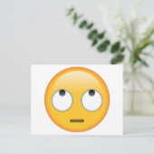 Gezicht met rologen - Emoji Briefkaart (Staand voorkant)