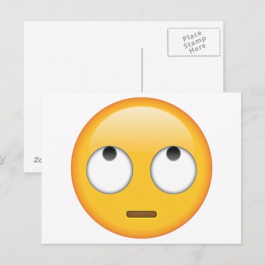 Gezicht met rologen - Emoji Briefkaart (Voorkant / Achterkant)