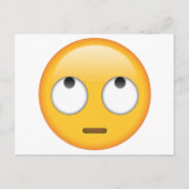 Gezicht met rologen - Emoji Briefkaart (Voorkant)