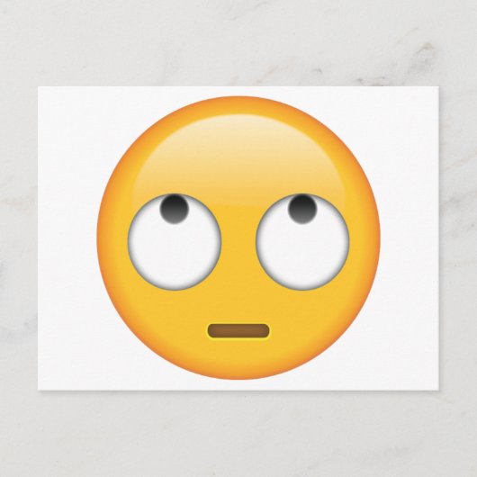 Gezicht met rologen - Emoji Briefkaart (Voorkant)