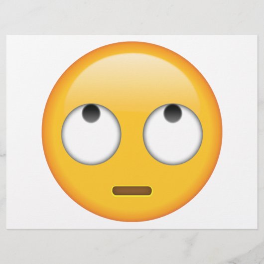 Gezicht met rologen - Emoji Flyer (Voorkant)