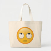 Gezicht met rologen - Emoji Grote Tote Bag (Voorkant)