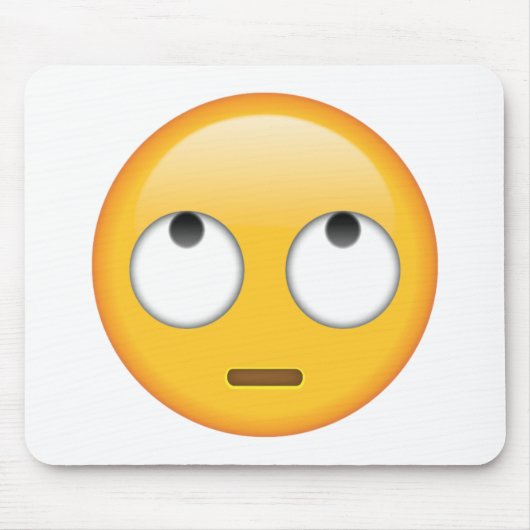 Gezicht met rologen - Emoji Muismat (Voorkant)