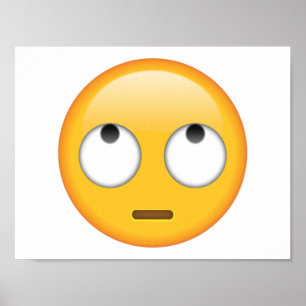 Gezicht met rologen - Emoji Poster