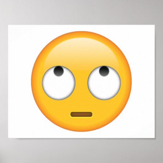 Gezicht met rologen - Emoji Poster (Voorkant)