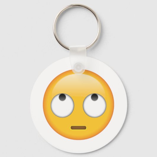 Gezicht met rologen - Emoji Sleutelhanger (Voorkant)