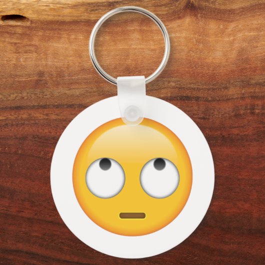 Gezicht met rologen - Emoji Sleutelhanger (Voorkant)