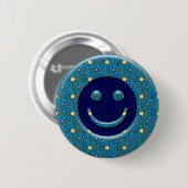 GEZICHT MET STARS RONDE BUTTON 5,7 CM (Voorkant /achterkant)