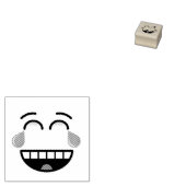 Gezicht Met Tranen Van Geluk Rubberstempel (Gestempeld)