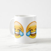 Gezicht met tranen van Joy Emoji Koffiemok (Voorkant links)