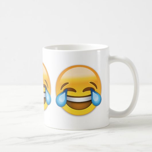 Gezicht met tranen van Joy Emoji Koffiemok (Rechts)