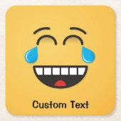 Gezicht met tranen van Joy Square Paper Onderzette Kartonnen Onderzetters (Voorkant)