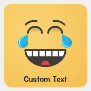 Gezicht met tranen van Joy Square Sticker