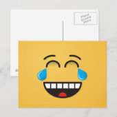 Gezicht met tranen van vreugde briefkaart (Voorkant / Achterkant)