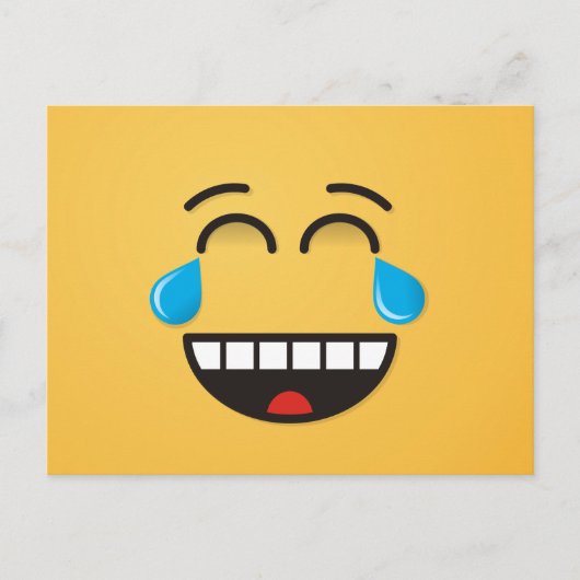 Gezicht met tranen van vreugde briefkaart (Voorkant)