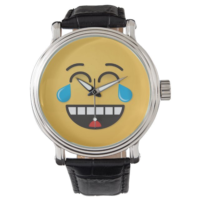 Gezicht met tranen van vreugde horloge (Voorkant)