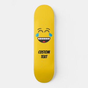 Gezicht met tranen van vreugde persoonlijk skateboard