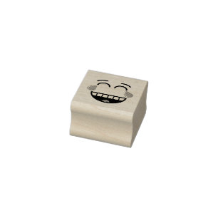 Gezicht met tranen van vreugde rubberstempel
