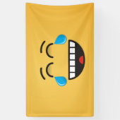 Gezicht met tranen van vreugde spandoek (Verticaal)