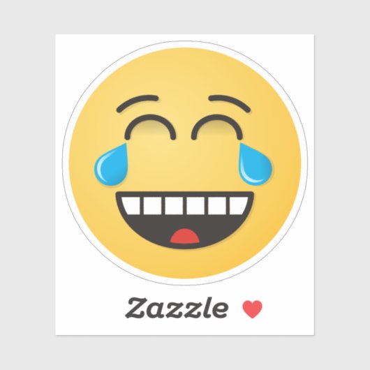 Gezicht met tranen van vreugde sticker (Vel)