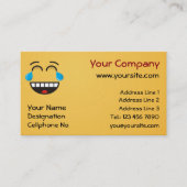 Gezicht met tranen van vreugde visitekaartje (Voorkant)