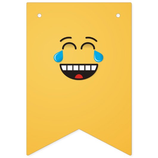 Gezicht met tranen van vreugde vlaggetjes (Tweede vlag)