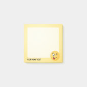 Gezicht met uitgestoken tong en knipogend oog post-it® notes (Voorkant)