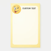 Gezicht met uitgestoken tong en knipogend oog post-it® notes (Voorkant)