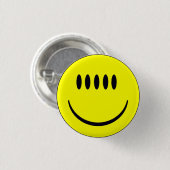 Gezicht Met Vijf Ogen Grappige Knop Badge Ronde Button 3,2 Cm (Voorkant /achterkant)
