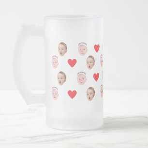 Gezicht Mok, Aangepaste Foto Mok, Baby Gift Matglas Bierpul