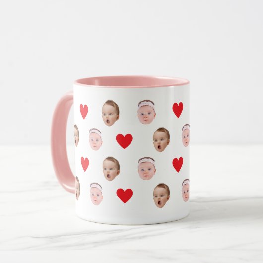 Gezicht Mok, Aangepaste Foto mok, Baby Gift Mok (Voorkant links)