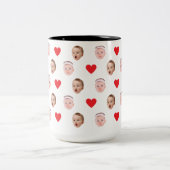 Gezicht Mok, Aangepaste Foto mok, Baby Gift Tweekleurige Koffiemok (Center)