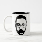 Gezicht (mok) tweekleurige koffiemok (Links)