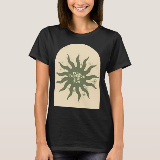 Gezicht naar de zon (Beige) T-shirt (Voorkant)